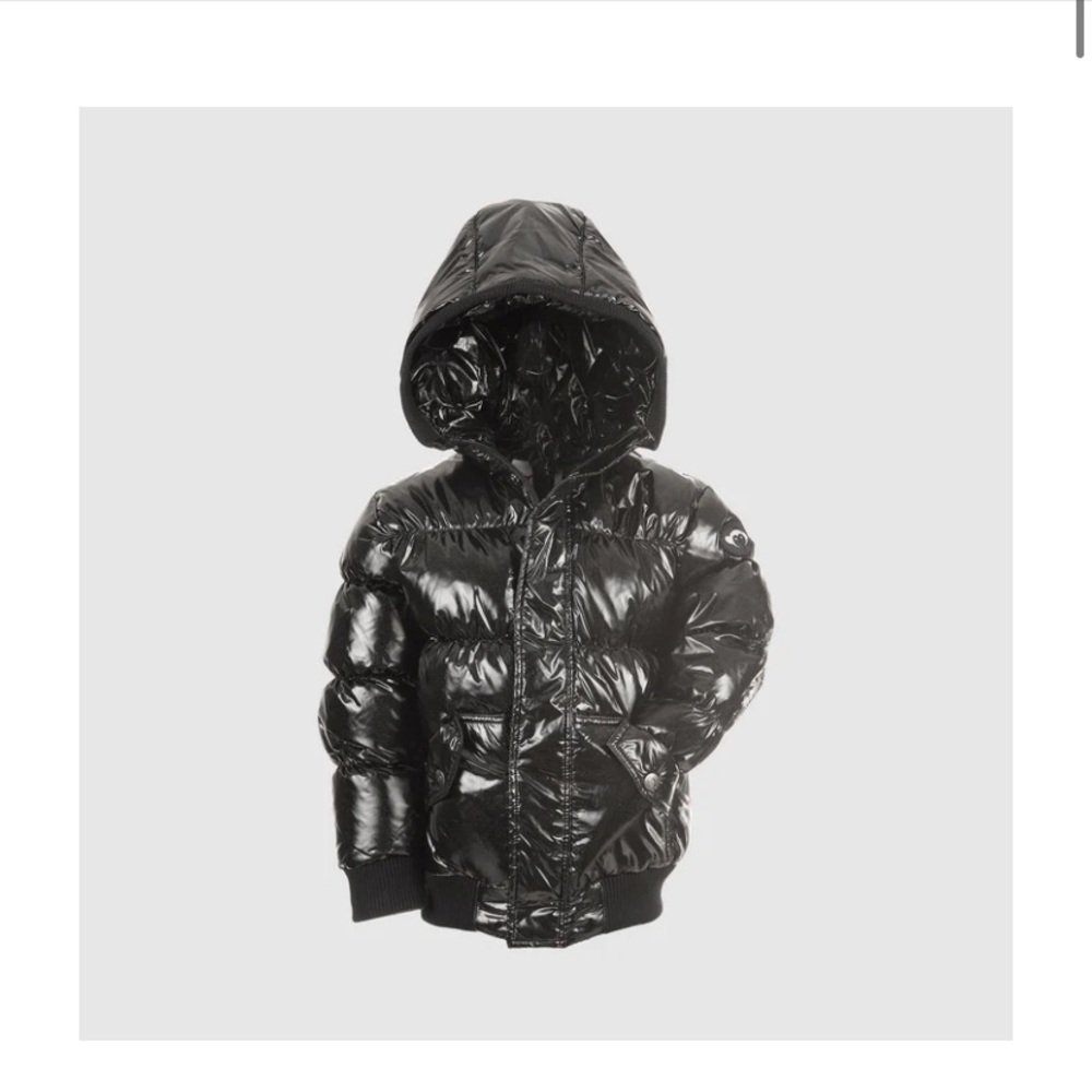 Appaman Puffy Coat - Black Glitter